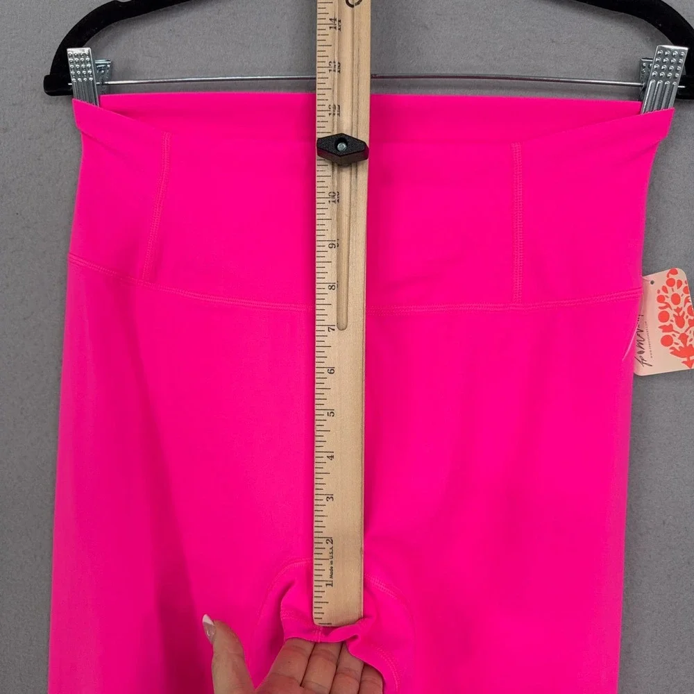 Free People Movement Leggings Women Large Hot Pink High Rise Yoga Athleisure